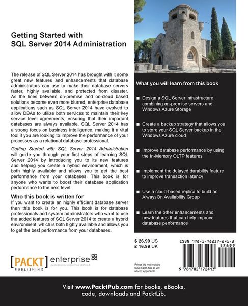 Produktbild: Getting Started with SQL Server 2014 Administration