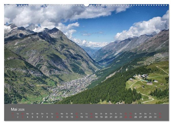 Produktbild: Wallis. Perle der Schweiz (Wandkalender 2026 DIN A2 quer), CALVENDO Monatskalender