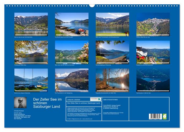 Produktbild: Der Zeller See im sch&ouml;nen Salzburger Land (Wandkalender 2026 DIN A2 quer), CALVENDO Monatskalender