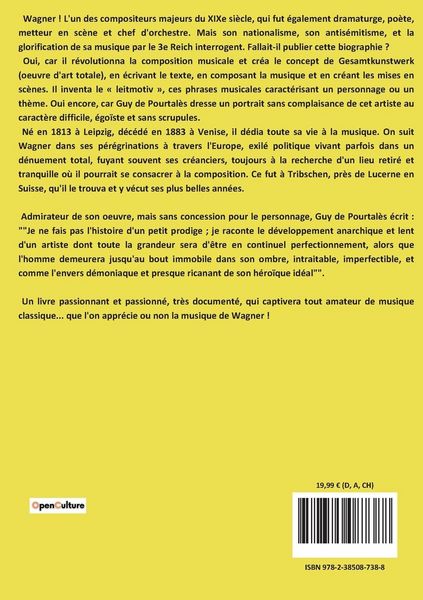 Produktbild: Wagner, histoire d'un artiste