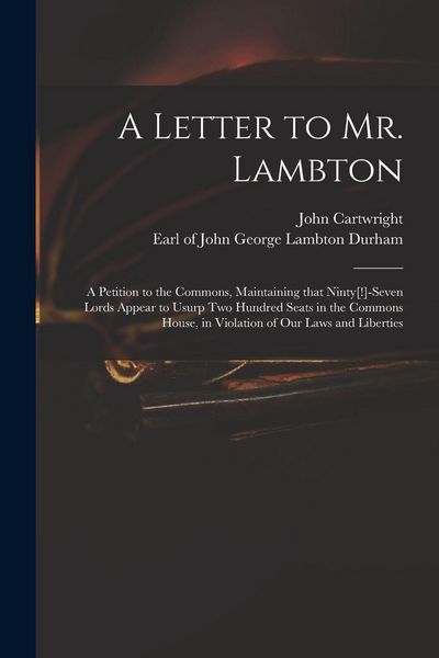 Produktbild: A Letter to Mr. Lambton