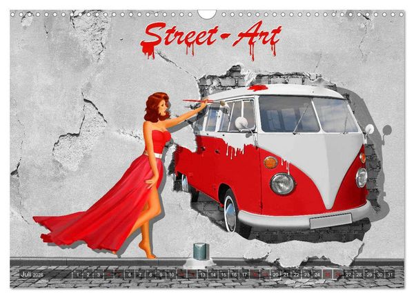 Produktbild: Street-Art in Digital-Art by Mausopardia (Wandkalender 2026 DIN A3 quer), CALVENDO Monatskalender