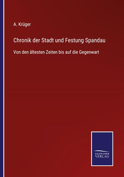 Produktbild: Chronik der Stadt und Festung Spandau