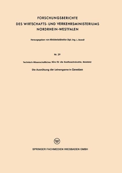 Produktbild: Die Ausn&uuml;tzung der Leinengarne in Geweben