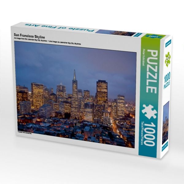 CALVENDO Puzzle San Francisco Skyline | 1000 Teile Lege-Größe 64x48cm Foto-Puzzle für glückliche Stunden