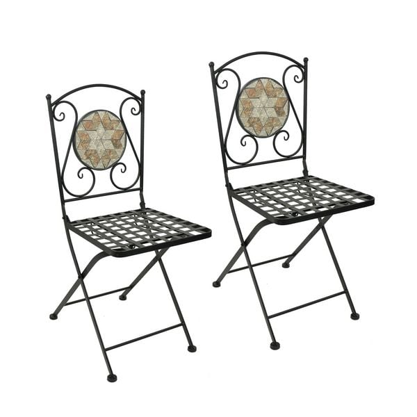 Produktbild: HTI-Line Metallstuhl 2er Set Metallstuhl 2er Set