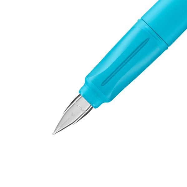 Produktbild: STABILO Schulf&uuml;ller Anf&auml;nger-Feder A - EASYbuddy FRESH EDITION hellblau/limette - blau (l&ouml;schbar) - Einzelstift inkl. Patrone