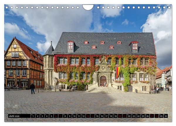 Produktbild: Fachwerkstadt Quedlinburg (Wandkalender 2026 DIN A4 quer), CALVENDO Monatskalender