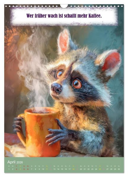 Produktbild: Kaffeezeit - Humor und Spr&uuml;che (Wandkalender 2026 DIN A3 hoch), CALVENDO Monatskalender