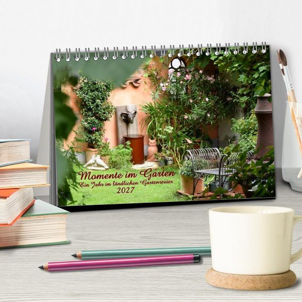 Produktbild: Momente im Garten (Tischkalender 2027 DIN A5 quer), CALVENDO Monatskalender