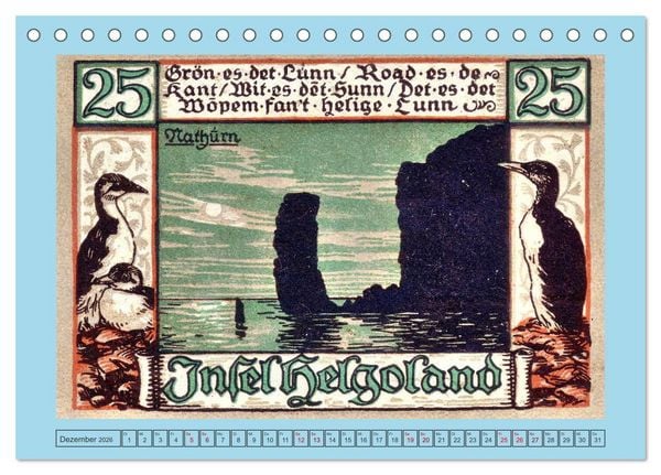 Produktbild: Gru&szlig; aus Helgoland (Tischkalender 2026 DIN A5 quer), CALVENDO Monatskalender