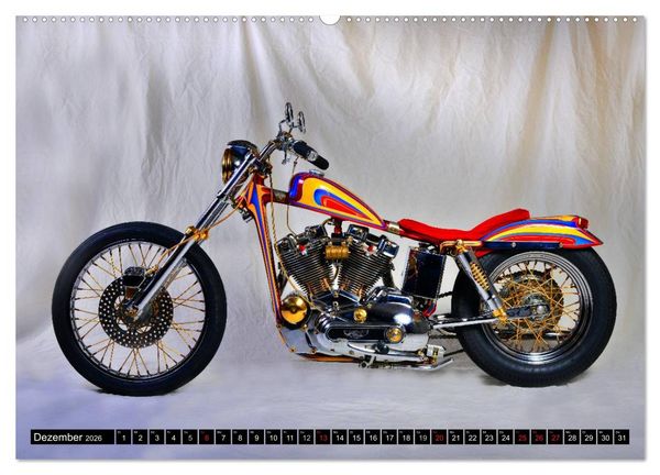 Produktbild: Harley Classic Chopper (hochwertiger Premium Wandkalender 2026 DIN A2 quer), Kunstdruck in Hochglanz