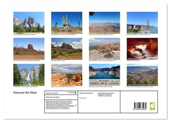 Produktbild: Discover the West (hochwertiger Premium Wandkalender 2026 DIN A2 quer), Kunstdruck in Hochglanz