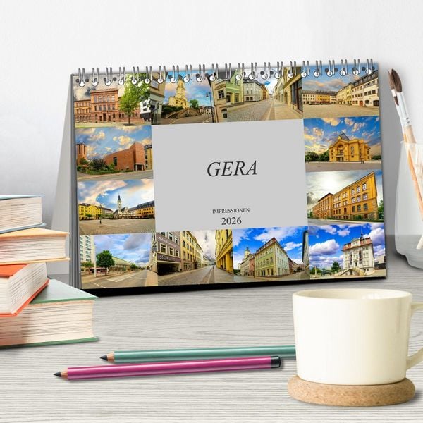 Produktbild: Gera Impressionen (Tischkalender 2026 DIN A5 quer), CALVENDO Monatskalender