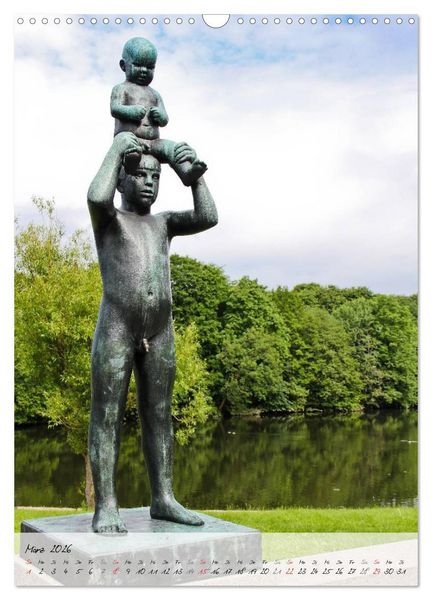 Produktbild: Vigeland (Wandkalender 2026 DIN A3 hoch), CALVENDO Monatskalender