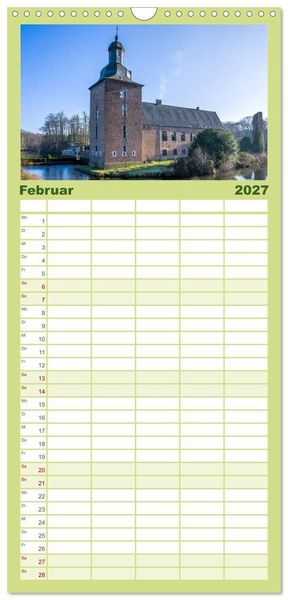 Produktbild: Familienplaner 2027 - Romantisches Wegberg mit 5 Spalten (Wandkalender, 21 x 45 cm) CALVENDO