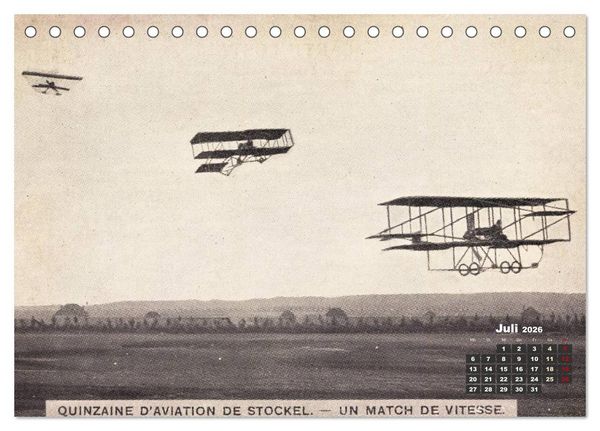 Produktbild: Doppeldecker entdeckt auf historischen Postkarten (Tischkalender 2026 DIN A5 quer), CALVENDO Monatskalender