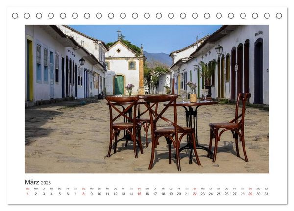 Produktbild: Brasilien 2026 Estrada Real - der Weg des Goldes (Tischkalender 2026 DIN A5 quer), CALVENDO Monatskalender