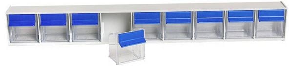 Produktbild: H&uuml;nersdorff 460300 Lagersichtbox MultiStore (L x B x H) 64 x 601 x 76.5mm Lichtgrau 1St.