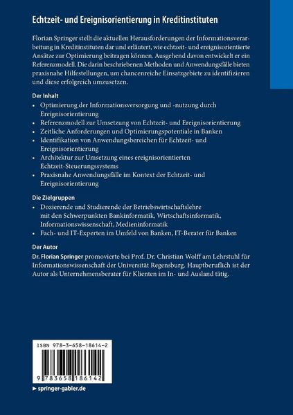 Produktbild: Echtzeit- und Ereignisorientierung in Kreditinstituten
