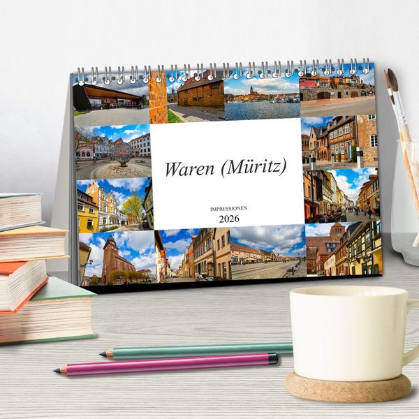 Produktbild: Waren M&uuml;ritz Impressionen (Tischkalender 2026 DIN A5 quer), CALVENDO Monatskalender