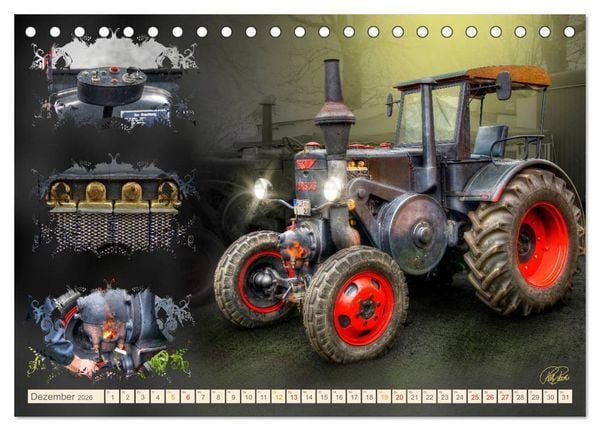 Produktbild: Oldtimer - Traktoren Parade (Tischkalender 2026 DIN A5 quer), CALVENDO Monatskalender