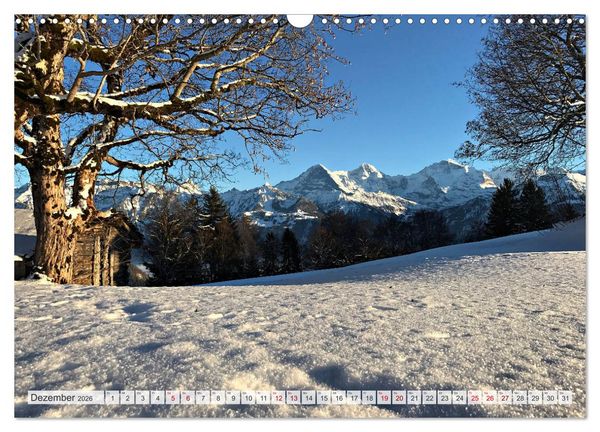 Produktbild: Bergblicke der Schweiz (Wandkalender 2026 DIN A3 quer), CALVENDO Monatskalender