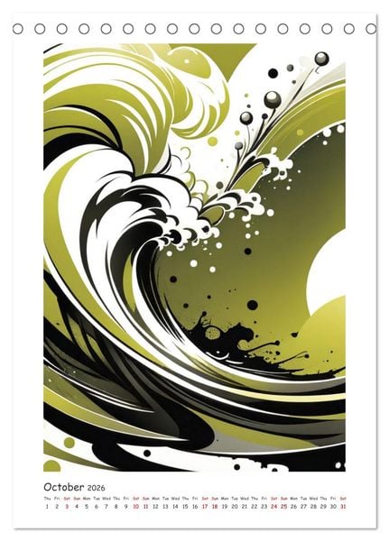 Produktbild: Essence of abstraction (Desk Calendar 2026 DIN A5 portrait), CALVENDO 12 Month DeskCalendar