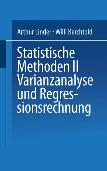 Produktbild: Statistische Methoden II Varianzanalyse und Regressionsrechnung