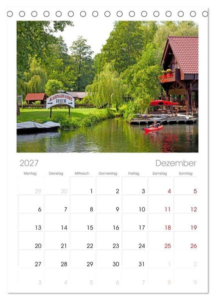 Produktbild: Tischplaner 2027 - Spreewald Natur und Kulturlandschaft (A5 Tischkalender zum Aufstellen) CALVENDO
