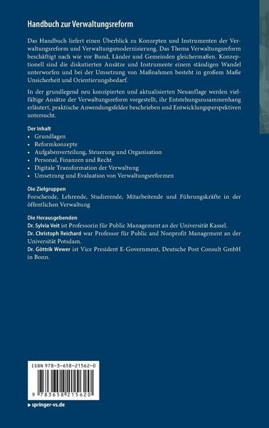 Produktbild: Handbuch zur Verwaltungsreform