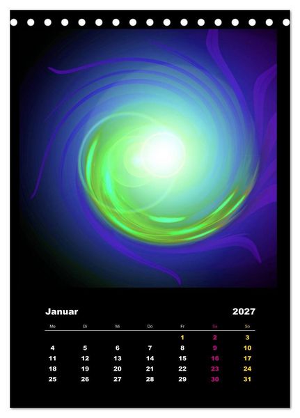 Produktbild: Energie-Spiralen 2027 (Tischkalender 2027 DIN A5 hoch), CALVENDO Monatskalender