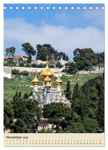 Produktbild: Jerusalem - Jeruschalajim (Tischkalender 2026 DIN A5 hoch), CALVENDO Monatskalender