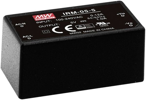 Mean Well IRM-05-5 AC/DC-Printnetzteil 5 V/DC 1A 5W