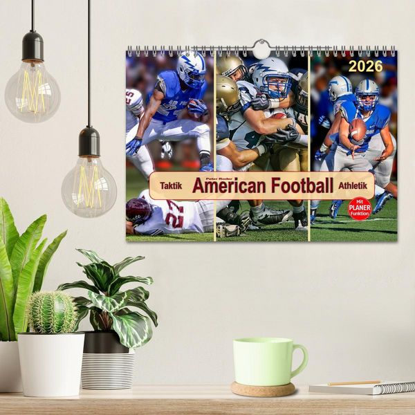 Produktbild: American Football - Taktik und Athletik (Wandkalender 2026 DIN A4 quer), CALVENDO Monatskalender