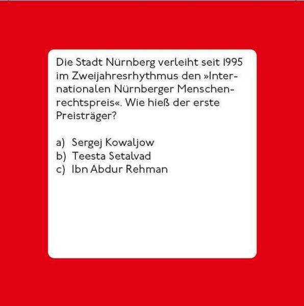 Produktbild: Das N&uuml;rnberg-Quiz (Neuausgabe)