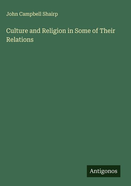 Produktbild: Culture and Religion in Some of Their Relations