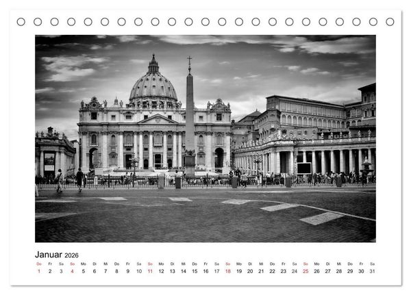 Produktbild: ROM Monochrom (Tischkalender 2026 DIN A5 quer), CALVENDO Monatskalender