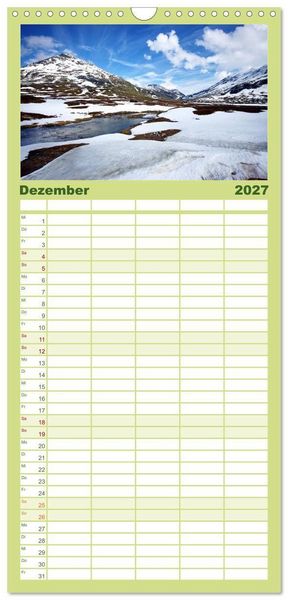 Produktbild: Familienplaner 2027 - Norwegen PUR mit 5 Spalten (Wandkalender, 21 x 45 cm) CALVENDO