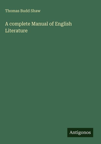 Produktbild: A complete Manual of English Literature
