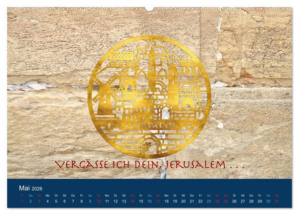 Produktbild: Geliebtes Jerusalem (Wandkalender 2026 DIN A2 quer), CALVENDO Monatskalender