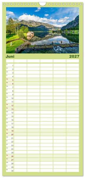 Produktbild: Familienplaner 2027 - Traumziel Hallstatt in &Ouml;sterreich mit 5 Spalten (Wandkalender, 21 x 45 cm) CALVENDO