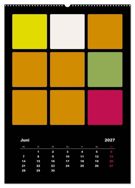 Produktbild: Fotokalender FARBFL&Auml;CHEN (Wandkalender 2027 DIN A2 hoch), CALVENDO Monatskalender