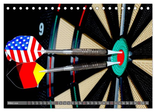 Produktbild: Darts. Konzentration - Sport - Spannung (Tischkalender 2026 DIN A5 quer), CALVENDO Monatskalender