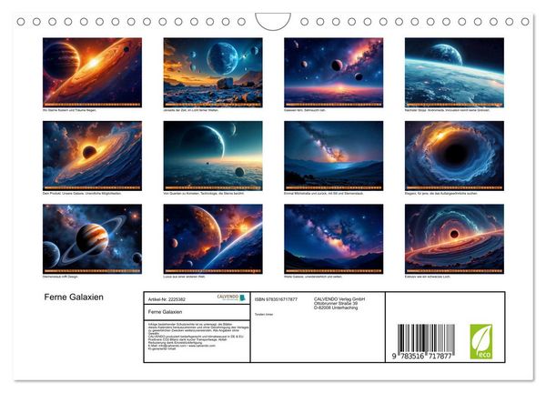Produktbild: Ferne Galaxien (Wandkalender 2026 DIN A4 quer), CALVENDO Monatskalender