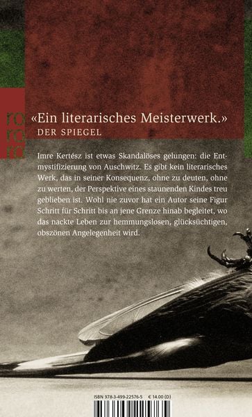 Produktbild: Roman eines Schicksallosen