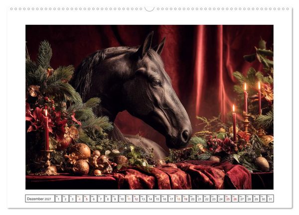 Produktbild: Pferde wie gemalt (hochwertiger Premium Wandkalender 2027 DIN A2 quer), Kunstdruck in Hochglanz