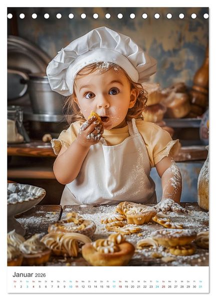 Produktbild: Backen mit Kids (Tischkalender 2026 DIN A5 hoch), CALVENDO Monatskalender