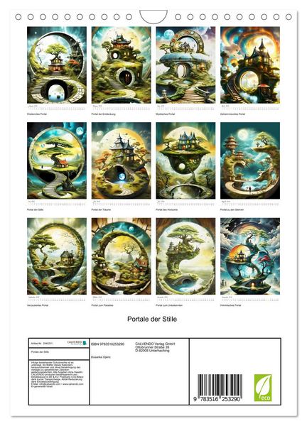 Produktbild: Portale der Stille (Wandkalender 2026 DIN A4 hoch), CALVENDO Monatskalender