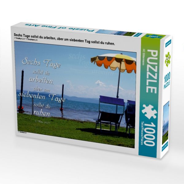 Produktbild: CALVENDO Puzzle Sechs Tage sollst du arbeiten, aber am siebenten Tag sollst du ruhen. 1000 Teile Puzzle quer | 1000 Teile Lege-Gr&ouml;&szlig;e 64 &times; 48 cm Foto-Puzzle f&uuml;r gl&uuml;ckliche Stunden